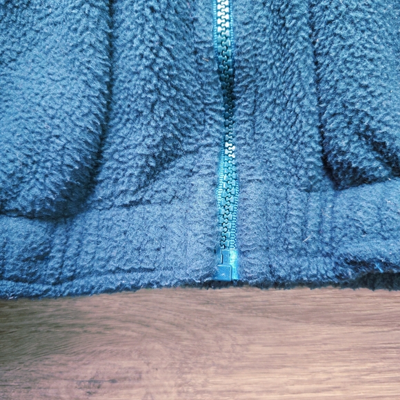 Vintage Unisex Teal Adidas Adventure Fleece Zip Up Hoodie - Picture 8 of 16